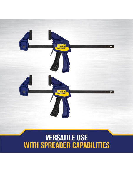 Juego de abrazaderas IRWIN QUICK-GRIP 4 piezas 11.4 cm y 5.1 cm