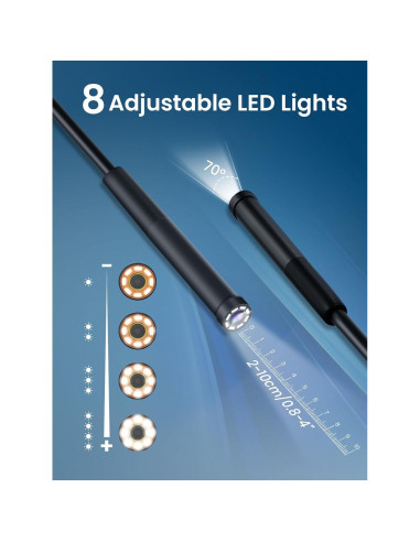 Cámara Endoscópica Moman EOM1 con Luz LED y Cable 3m