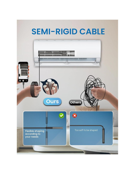 Cámara Endoscópica Moman EOM1 con Luz LED y Cable 3m