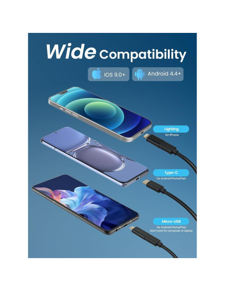 Cámara Endoscópica Moman EOM1 con Luz LED y Cable 3m