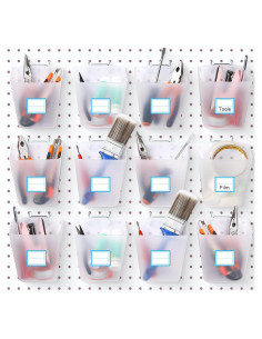 Namalu 12 Contenedores de Almacenamiento para Tablero Perforado