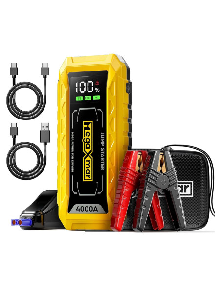Arrancador de Batería MegaXmar U4000 27000mAh 4000A 12V Arrancador de Batería MegaXmar U4000 27000mAh 4000A 12V