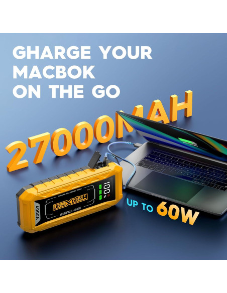 Arrancador de Batería MegaXmar U4000 27000mAh 4000A 12V Arrancador de Batería MegaXmar U4000 27000mAh 4000A 12V