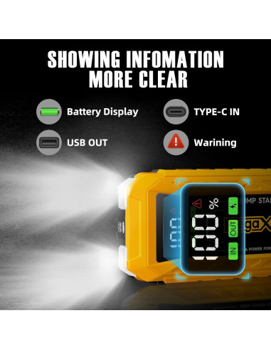 Arrancador de Batería MegaXmar U4000 27000mAh 4000A 12V