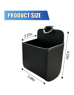 Bolsa de Almacenamiento para Ventilación de Auto UHANBUT - Cuero Negro 2