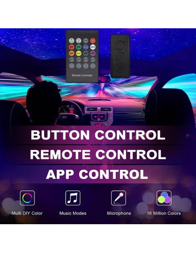 Luces de tira LED interiores TEKSHINNY T-SKD 600 cm RGB con control remoto