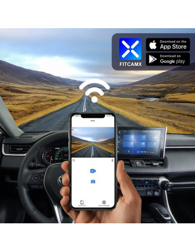 Cámara Dash Fitcamx 4K Delantera + 1080P Trasera para Toyota RAV4 2019-2021
