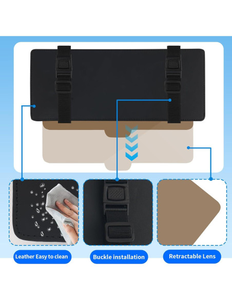Extensor de Visera Solar YGDMD para Coche con Lente Retráctil