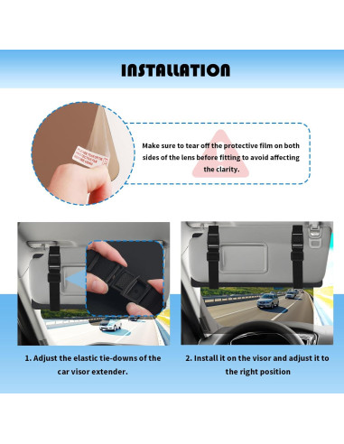 Extensor de Visera Solar YGDMD para Coche con Lente Retráctil