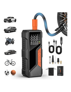 Compresor de Aire Portátil WALKLINK 12V con Linterna LED