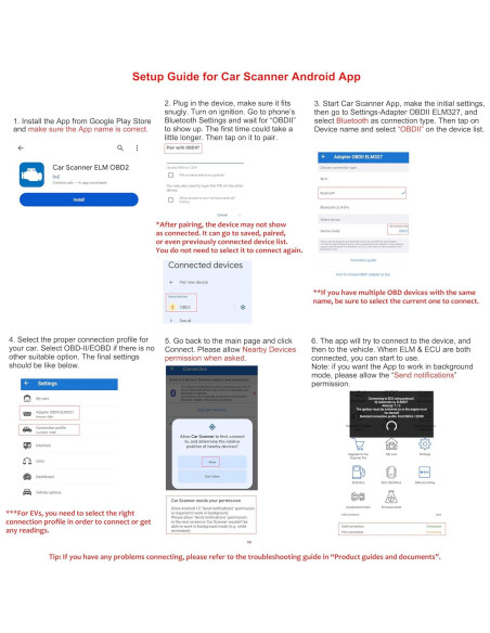 Escáner OBD II Veepeak VP11 Bluetooth para Android - Lector de Códigos