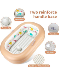Bañera Inflable para Bebés Swimbobo - PVC Suave y Portátil 2