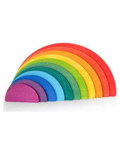 Juego de Apilamiento Semicircular de Madera AVDAR 11 Piezas