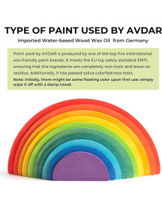 Juego de Apilamiento Semicircular de Madera AVDAR 11 Piezas 2