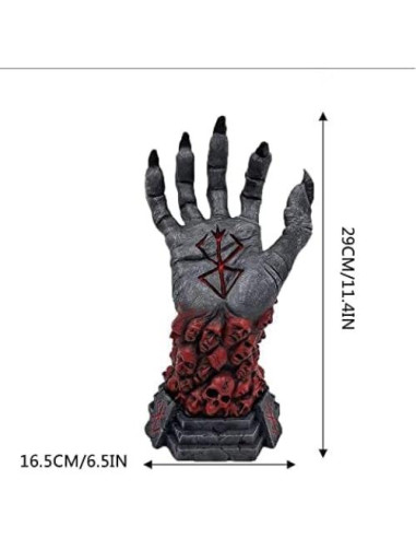 Collar Behelit Berserk Hand - Adorno de Resina Halloween 29cm
