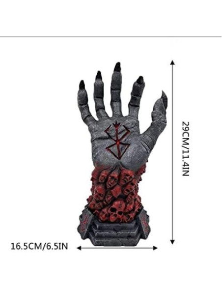 Collar Behelit Berserk Hand - Adorno de Resina Halloween 29cm