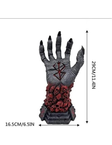 Collar Behelit Berserk Hand - Adorno de Resina Halloween 29cm