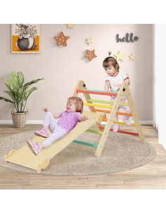 HONEY JOY Triángulo de Escalada 4 en 1 para Niños 3+ Años 2