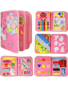 Tablero Ocupado WNGYARUI Unicornio Rosa 8 Páginas 33x28cm 2