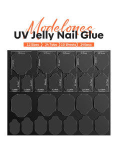 Pestañas Adhesivas para Uñas Modelones 240pcs 12 Tamaños 2