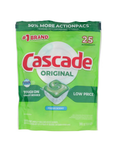 Detergente para Lavavajillas Cascade ActionPacs Aroma Fresco 25 Unidades