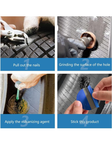 Kit de Parches para Neumáticos Watris Veiyi 80 Piezas 58mm