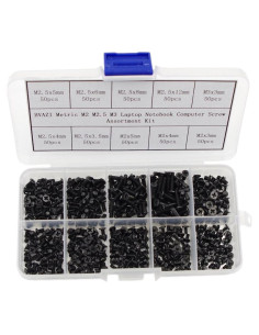Kit de Tornillos Surtidos M2 M2.5 M3 HVAZI 500 Piezas