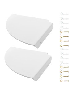 Estantes de Esquina Flotantes Cosmos 2 Pcs Acrílico Blanco