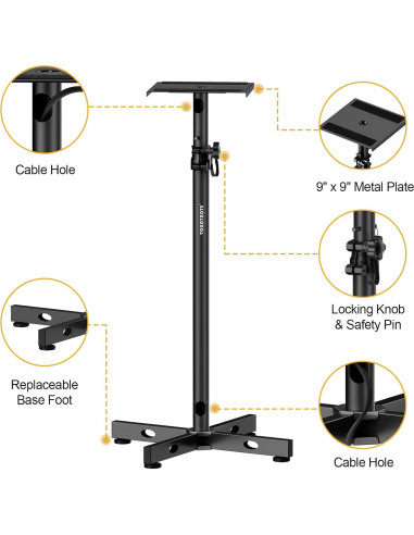 Juego de 2 Soportes de Monitores Vondynote Ajustables 33-51 cm