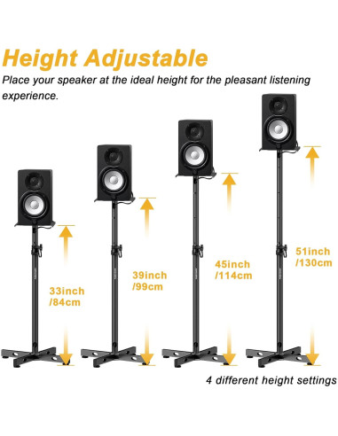 Juego de 2 Soportes de Monitores Vondynote Ajustables 33-51 cm