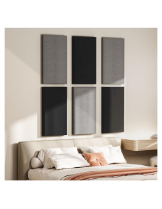 Paneles Acústicos YASRKML 6 Paquetes 61x30 cm Aislantes Sonido