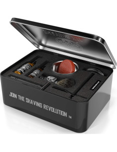 Kit de Afeitado de Seguridad Viking Revolution - Incluye Afeitadora, Soporte, Brocha y Balsamo 2