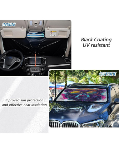 Sombrilla para Parabrisas DALAWU 140x70cm Plegable UV