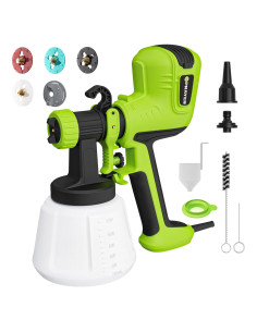 Pulverizador de pintura ELPIDIO 700W HVLP 1200ml Verde