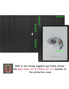 Funda de soporte magnético GOVTVA para Onyx Boox Note Air 4 C/3 C 2