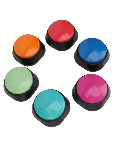 6 Botones de Grabación de Voz para Entrenamiento de Perros