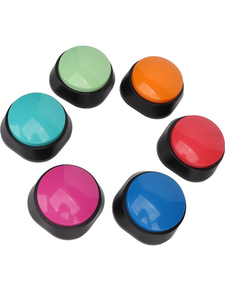 6 Botones de Grabación de Voz para Entrenamiento de Perros