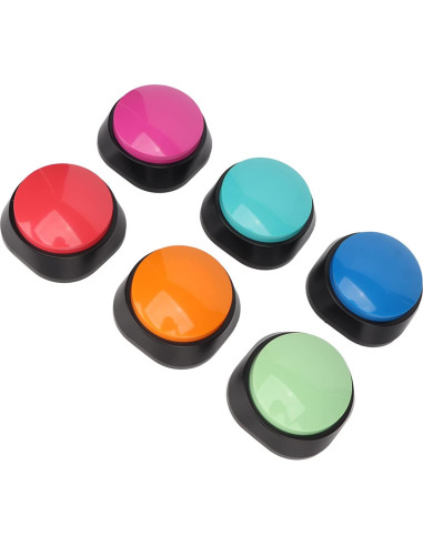 6 Botones de Grabación de Voz para Entrenamiento de Perros