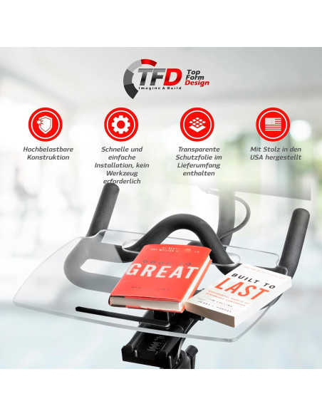 Bandeja Mejorada TFD para Bicicleta Peloton Original - Acrílico