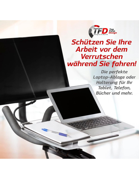 Bandeja Mejorada TFD para Bicicleta Peloton Original - Acrílico