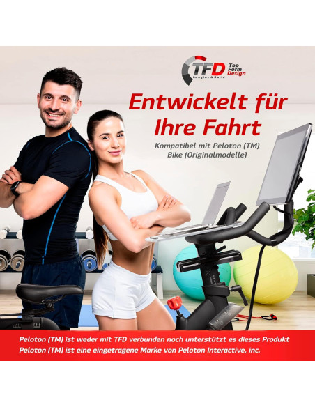 Bandeja Mejorada TFD para Bicicleta Peloton Original - Acrílico