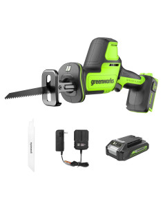 Sierra Recíproca Inalámbrica Greenworks 24V 2.0Ah Sin Escobillas