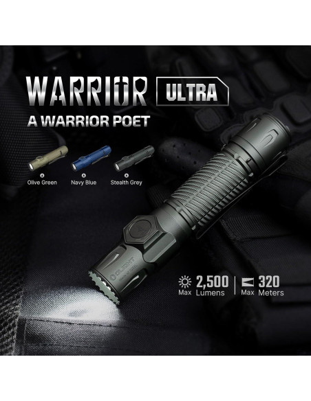 Linterna EDC OLIGHT Warrior Ultra 2500 Lúmenes Recargable