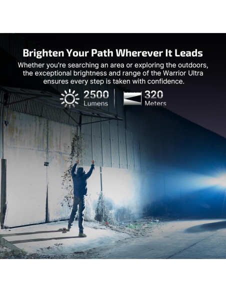 Linterna EDC OLIGHT Warrior Ultra 2500 Lúmenes Recargable