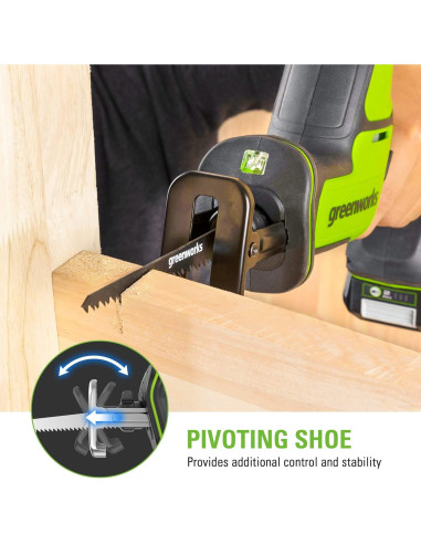 Sierra Recíproca Inalámbrica Greenworks 24V 2.0Ah Sin Escobillas