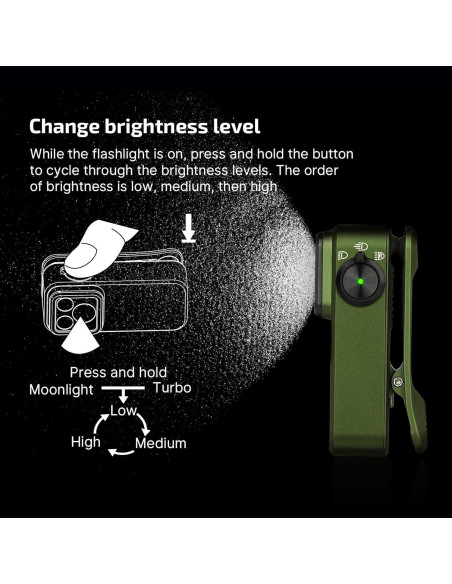 Linterna EDC OLIGHT Warrior Ultra 2500 Lúmenes Recargable