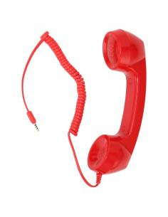 Auricular Retro Zopsc para Móviles y Ordenadores 3.5mm Rojo