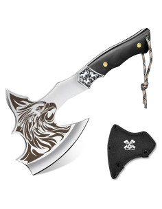 Hacha de Camping OSO GRUMPY con Mango de Roble y Hoja de Acero