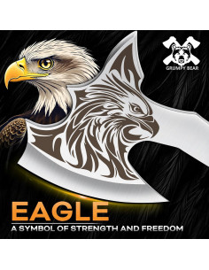 Hacha de Camping OSO GRUMPY con Mango de Roble y Hoja de Acero 2