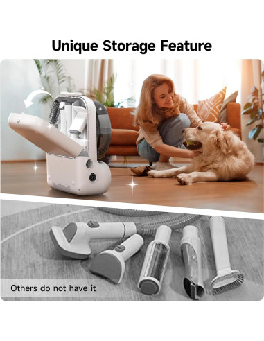 Kit de Aspiradora y Secador para Mascotas ELS PET 15000Pa 4 en 1